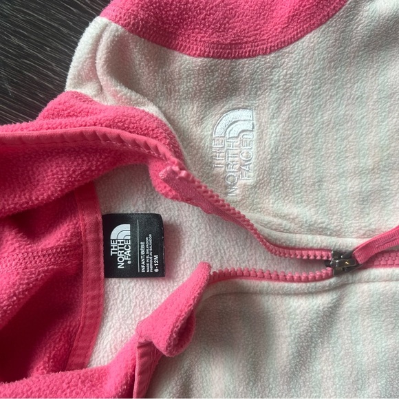 The North Face Infant Hoodie in Pink and Cream - Picture 2 of 2